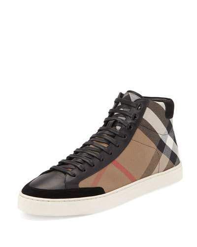 burberry painton high top trainers|Burberry: Black Painton Check High.